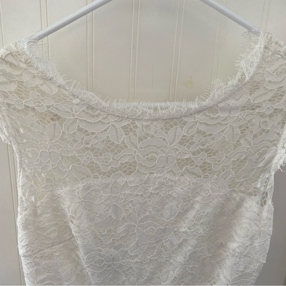 2 for $12 💖 Women’s White Lacey A-Line Party Dress Size Small - Picture 4 of 7